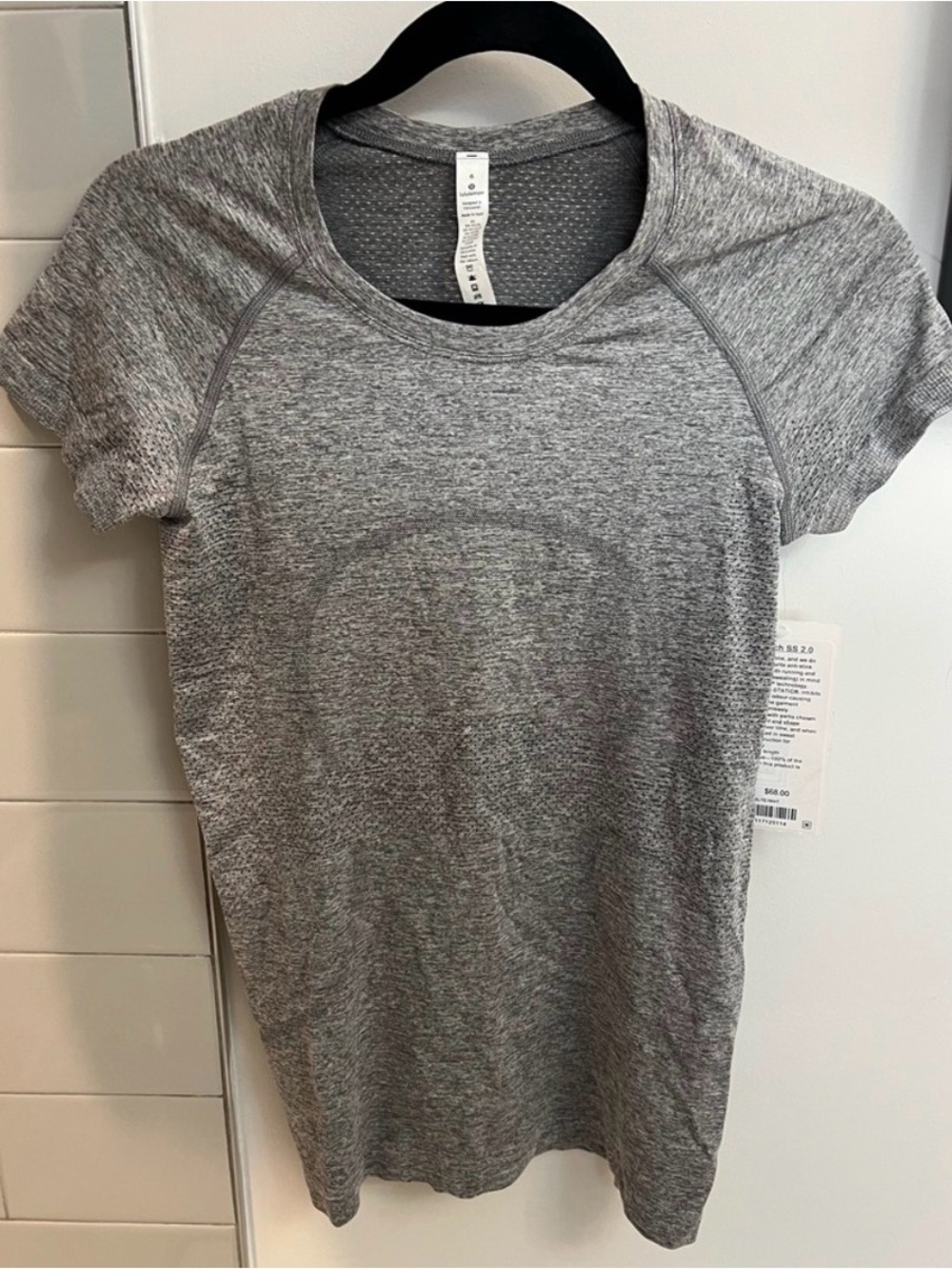 lululemon athletica Heather Gray swiftly tech short sleeve regular length